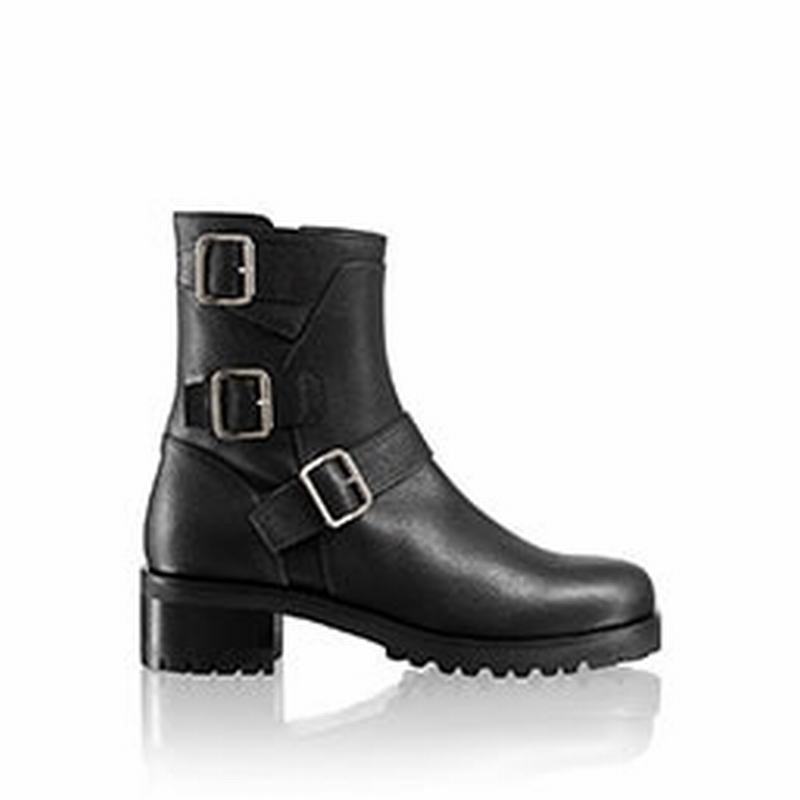Russell & Bromley Dynamo Biker Boots Womens Black [ORG1588XK]